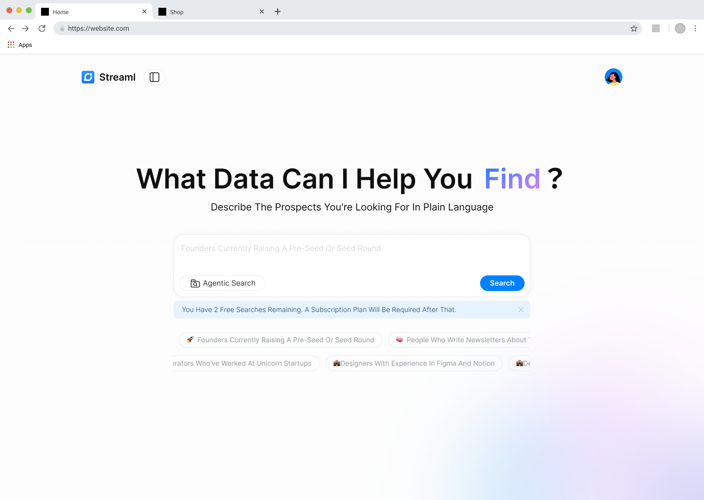 Streaml App Screenshot